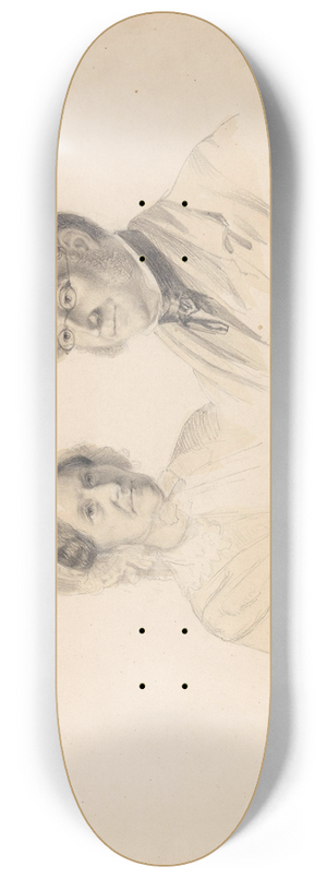 Adolph Tidemand - Double portrait 8.25 inch art skate deck