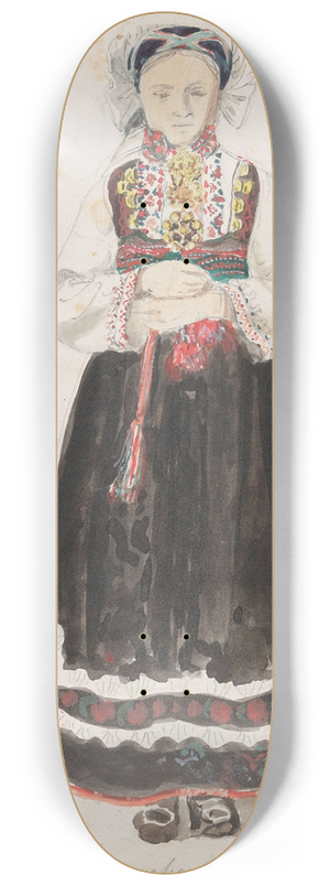 Adolph Tidemand - Draktstudie, Bolkesj 8.25 inch art skate deck