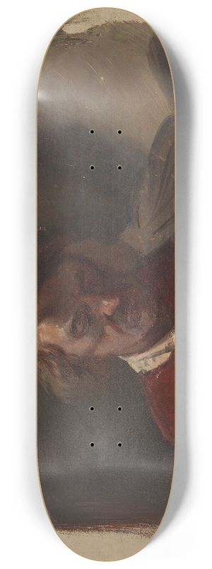 Adolph Tidemand - Farmer. Study for Low Church Devotion 8.25 inch art skate deck