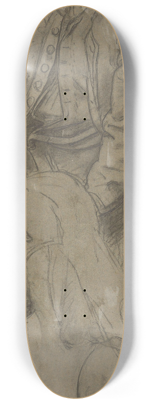Adolph Tidemand - Figure of a Man Leaning Forward 8.25 inch art skate deck