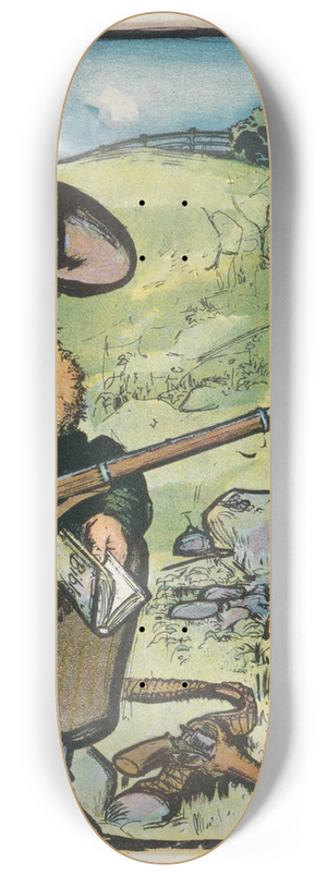 Frank Arthur Nankivell - The Boers religion 8.25 inch art skate deck