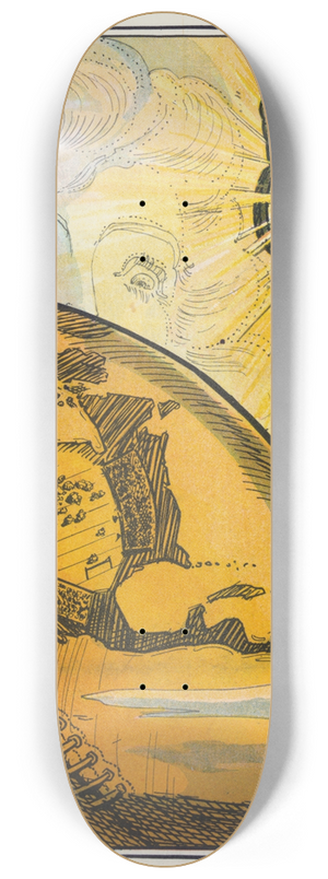 Frank Arthur Nankivell - The college world 8.25 inch art skate deck