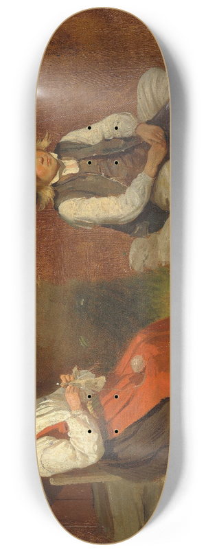 Adolph Tidemand - Figur Studies from Mora in Sweden 8.25 inch art skate deck