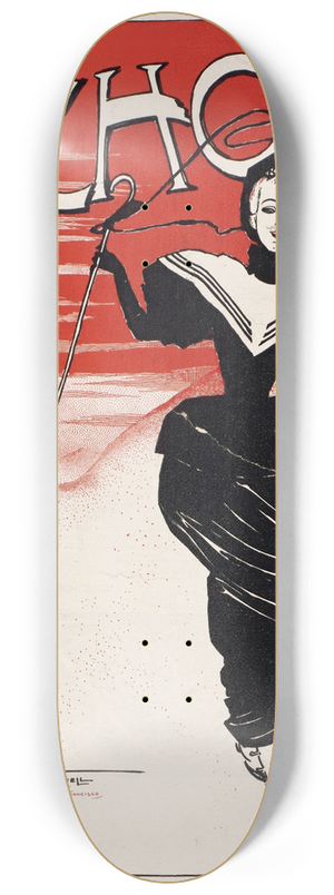 Frank Arthur Nankivell - The echo, Chicago, July 15, 1895 8.25 inch art skate deck