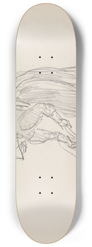Adolph Tidemand - Kvinne som trekker garn 8.25 inch art skate deck