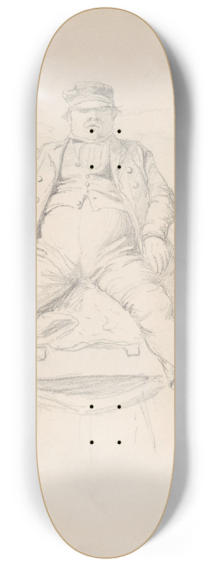 Adolph Tidemand - Mann i baugen p en bt 8.25 inch art skate deck