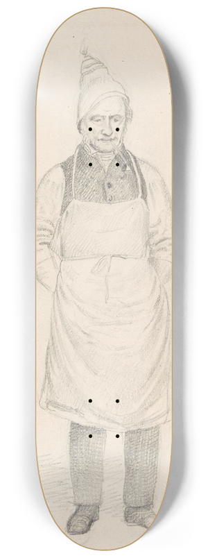 Adolph Tidemand - Mann med forkle 8.25 inch art skate deck