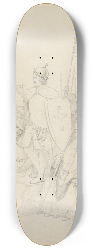 Adolph Tidemand - Olav den hellige omstyrter Torsbildet p Hundorp 8.25 inch art skate deck