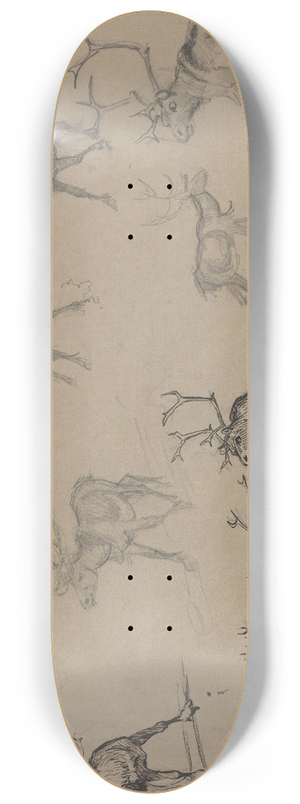 Adolph Tidemand - Reinsdyr 8.25 inch art skate deck