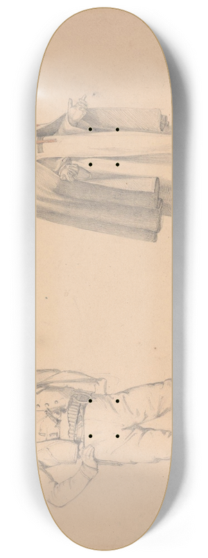 Adolph Tidemand - Rver og karmelittermunk 8.25 inch art skate deck