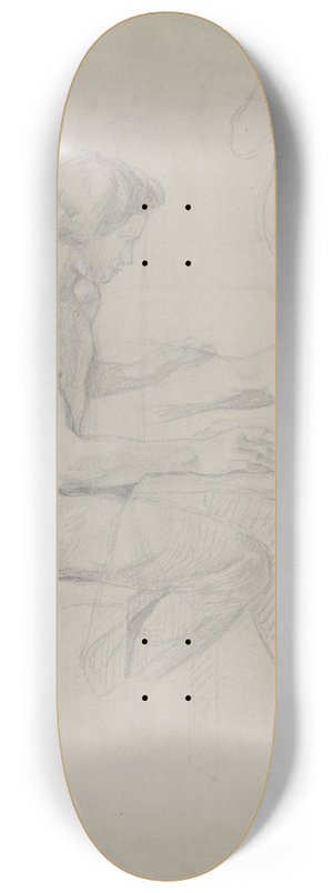 Adolph Tidemand - Sittende mann 8.25 inch art skate deck