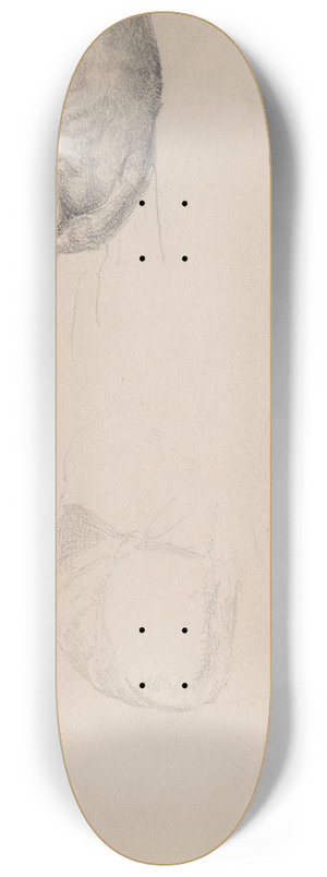 Adolph Tidemand - Studies of a sleeping cat 8.25 inch art skate deck