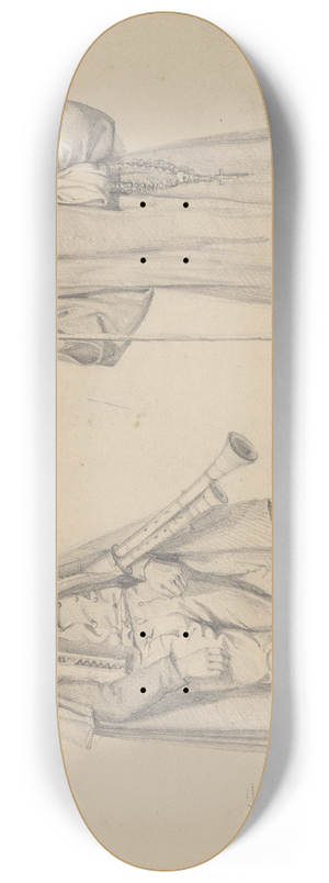Adolph Tidemand - Zampogna-spiller og eremitt 8.25 inch art skate deck