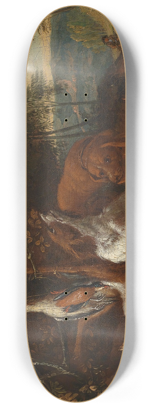 Adriaen de Gryef - Landschaft mit Jagdstillleben 8.25 inch art skate deck