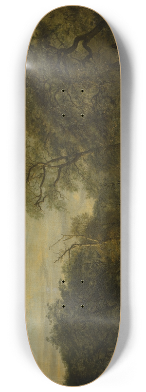 Adriaen van de Velde - Deer Hunt in a Swampy Forest Landscape 8.25 inch art skate deck
