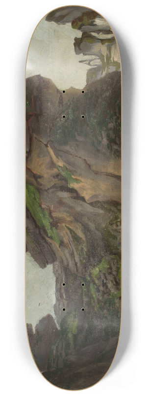 Adrian Gbocki - Landscape  Bobolice and Mirw 8.25 inch art skate deck