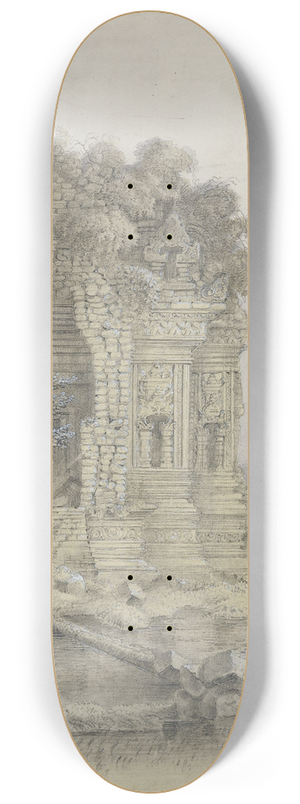 Adrianus Johannes Bik - Candi Kalasan, bij Yogyakarta, Midden-Java 8.25 inch art skate deck