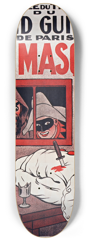 Adrien Barrre - Les 3 Masques 8.25 inch art skate deck