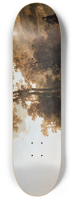 Aelbert Cuyp - An Evening Ride near a River 8.25 inch art skate deck