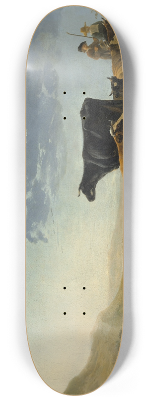 Aelbert Cuyp - Young Herdsmen with Cows 8.25 inch art skate deck