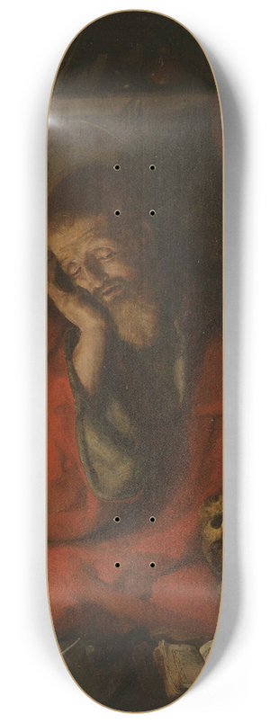 Aertgen Claesz van Leyden - Saint Jerome in his Study by Candlelight 8.25 inch art skate deck