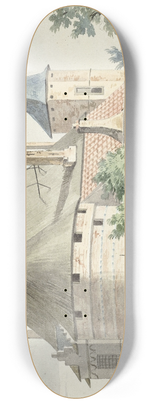 Aert Schouman - Het kasteel te Wouw 8.25 inch art skate deck