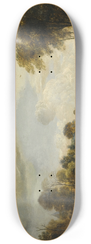 Aert van der Neer - A River Landscape With Figures And Cattle 8.25 inch art skate deck