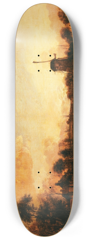 Aert van der Neer - Coucher de soleil sur lYssel 8.25 inch art skate deck