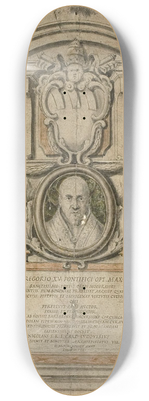 After Alessandro Algardi - Design for Memorial to Pope Gregory XV 8.25 inch art skate deck