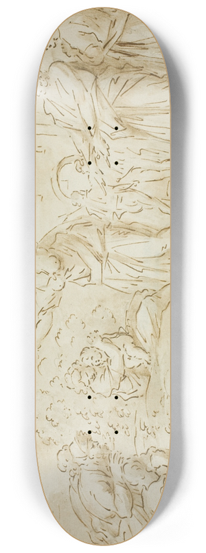 After Annibale Carracci - Mourning over the Body of Saint Stephen 8.25 inch art skate deck