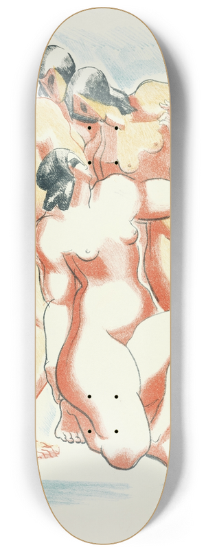 After Auguste Rodin - Nude 1 8.25 inch art skate deck