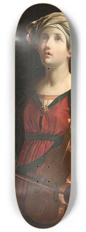 After Guido Reni - Saint Cecil 8.25 inch art skate deck