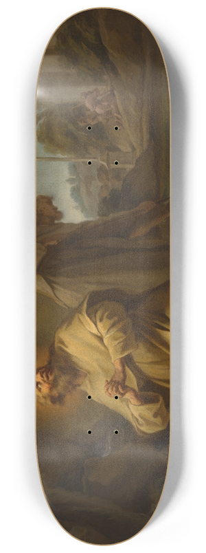 After Jean Restout - Saint Hymer in Solitude 8.25 inch art skate deck