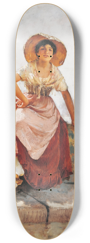 Frank Duveneck - Florentine Flower Girl 8.25 inch art skate deck