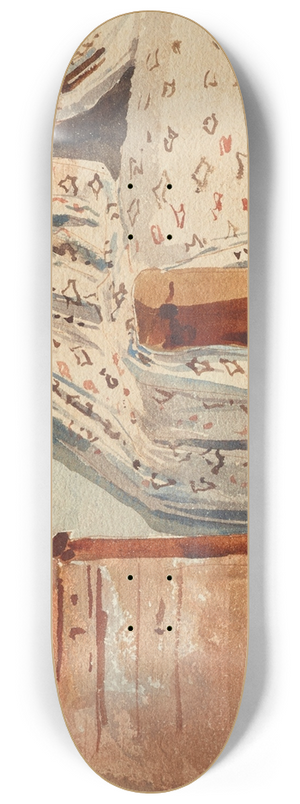 Albert Anker - Schlafzimmer Interieur 8.25 inch art skate deck