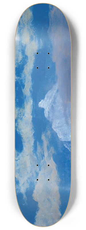Albert Bierstadt - Cloud Study With Mountain Peak 8.25 inch art skate deck