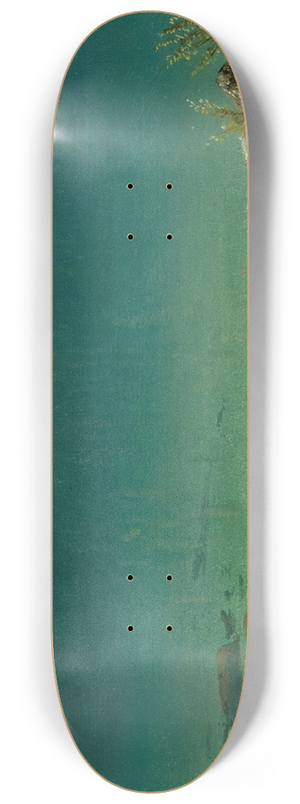 Albert Bierstadt - Lake Scene 8.25 inch art skate deck
