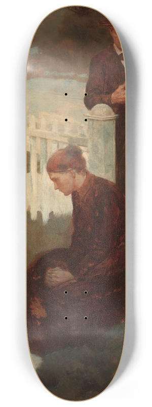 Frank Earle Schoonover - Woman Kneeling 8.25 inch art skate deck
