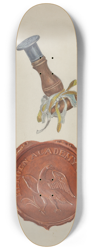 Albert Camilli - Bergen Academy Seal 8.25 inch art skate deck