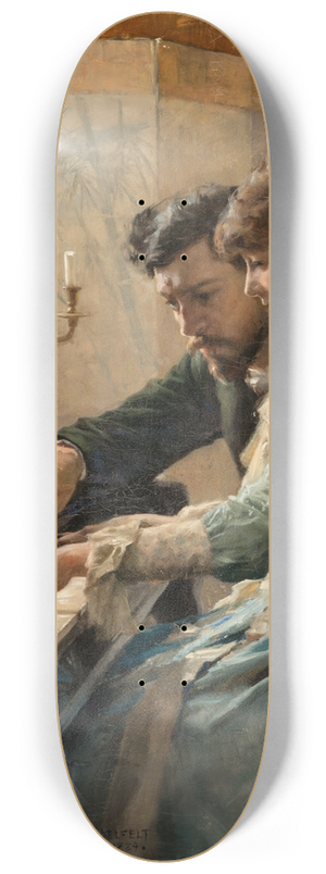 Albert Edelfelt - At the Piano 8.25 inch art skate deck