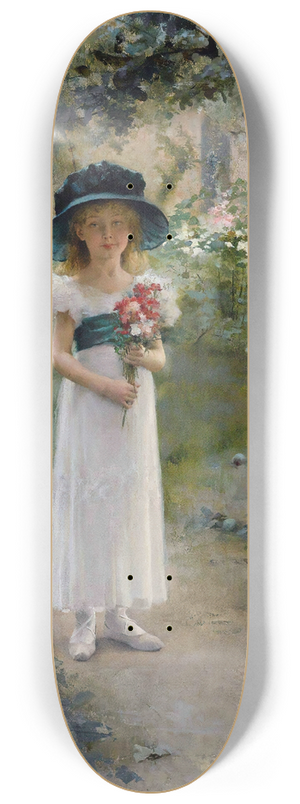 Albert Edelfelt - Au Jardin 8.25 inch art skate deck