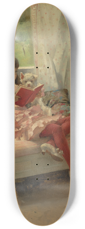 Albert Edelfelt - Good Friends I (Berta and Capi) 8.25 inch art skate deck