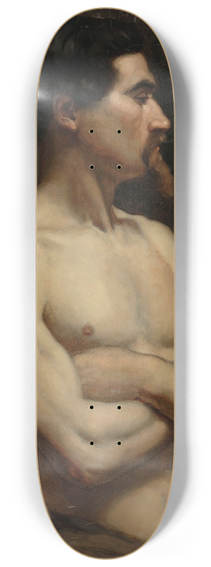 Albert Edelfelt - Male Model, Academy Study 8.25 inch art skate deck
