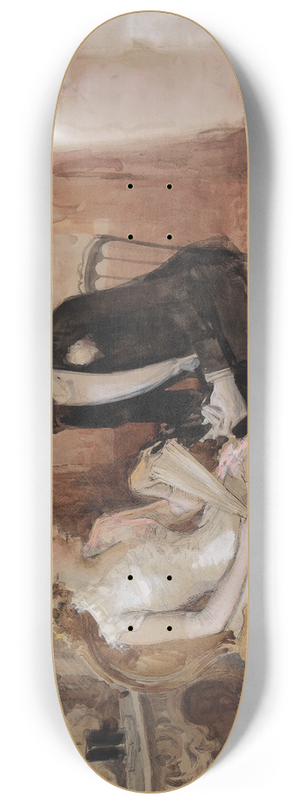 Albert Edelfelt - Scene At The Ball 8.25 inch art skate deck