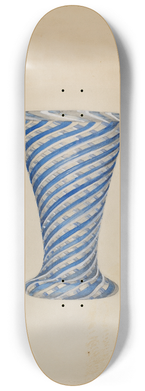 Albert Eyth - Vase (Blue and White) 8.25 inch art skate deck