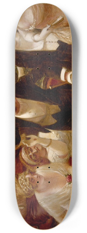 Albert Guillaume - Les Retardataires 8.25 inch art skate deck