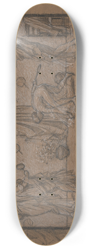 Albert Joseph Moore - Study for Battledore and Shuttlecock 8.25 inch art skate deck