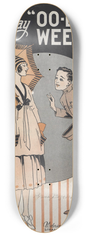 Albert Wilfred Barbelle - And hed say oo la la wee wee 8.25 inch art skate deck
