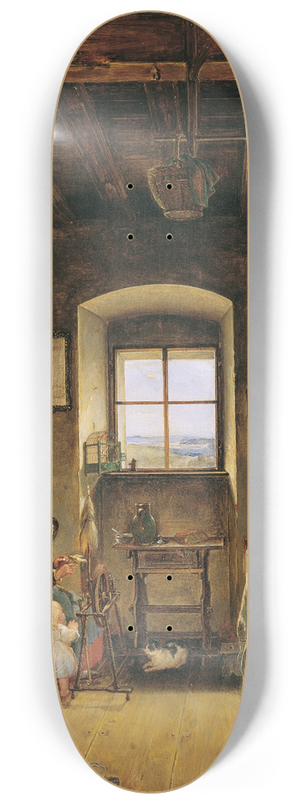 Albert Schindler - Die Witwe des Landwehrmannes (Bauernstube) 8.25 inch art skate deck