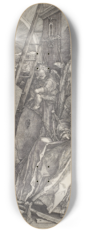 Albrecht Drer - Melencolia I 8.25 inch art skate deck